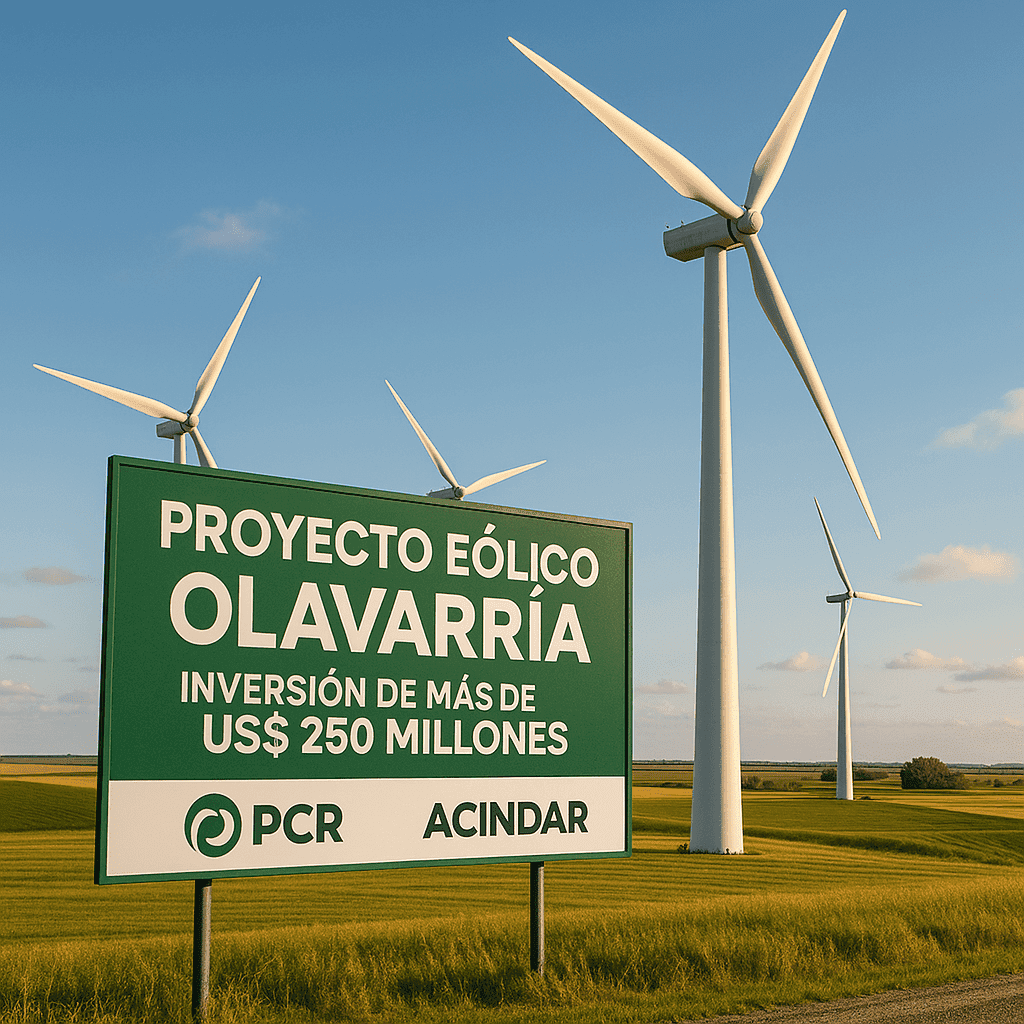 Parque eólico de energía renovable vinculado a un proyecto de inversión en Argentina