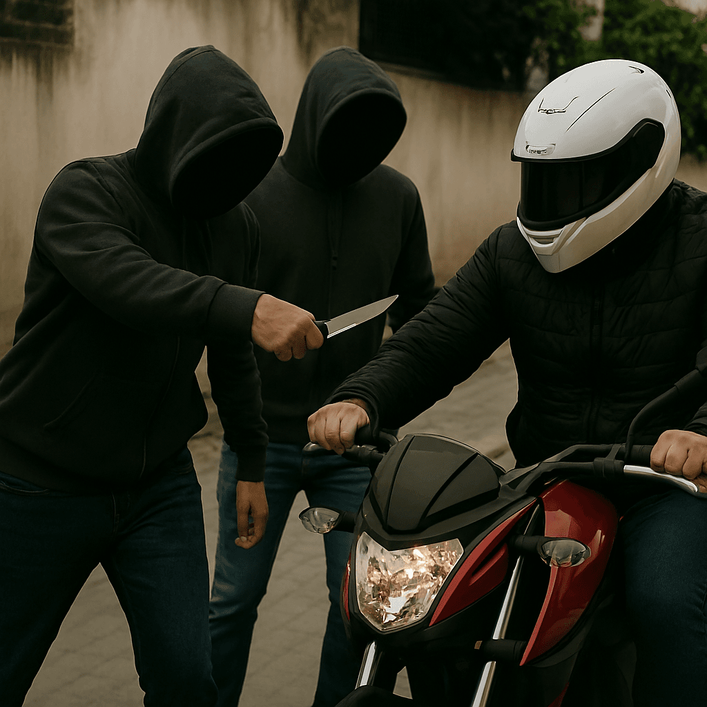 Inseguridad y robos a motociclistas en la vía pública de Santa Rosa