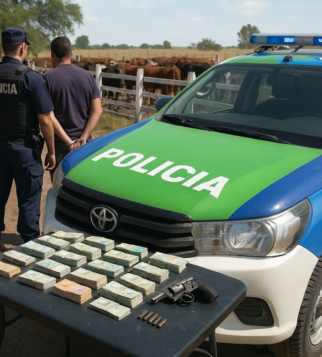 Procedimiento policial vinculado a una causa por robo de ganado en La Pampa
