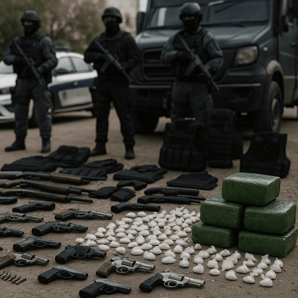Operativo policial con allanamientos y secuestro de drogas y armas en Córdoba