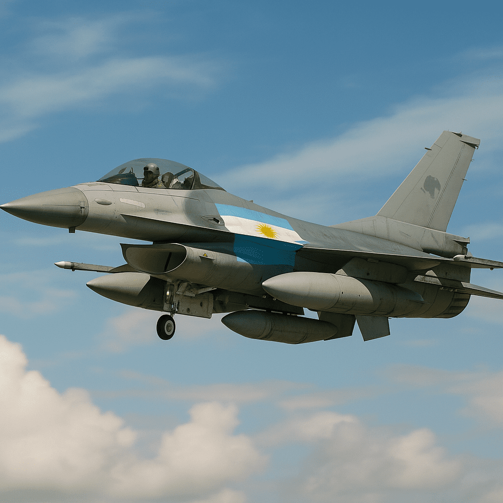Caza F-16 de la Fuerza Aérea Argentina, parte del programa Peace Condor