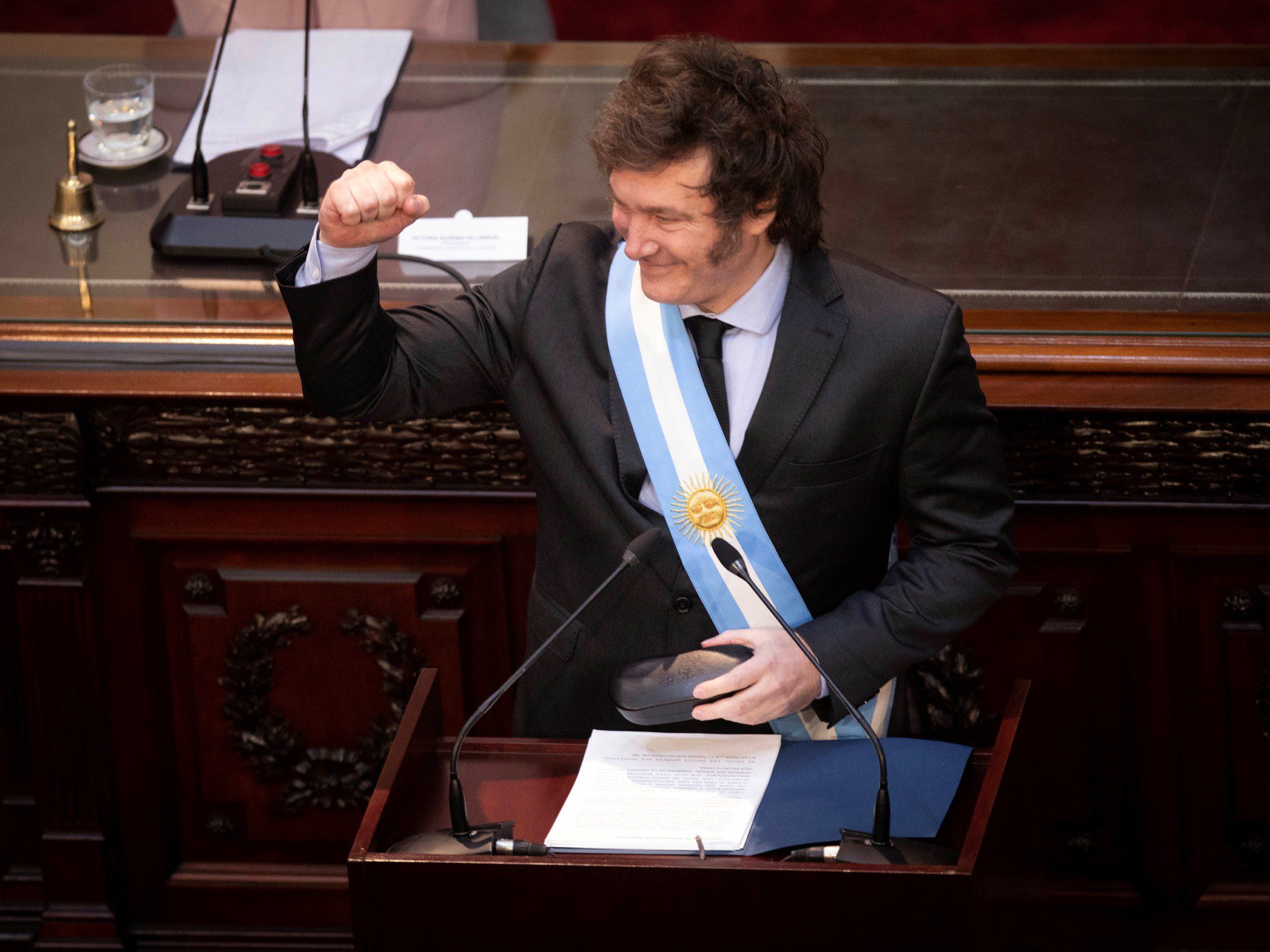 sesión del Congreso argentino durante el debate de las reformas del gobierno