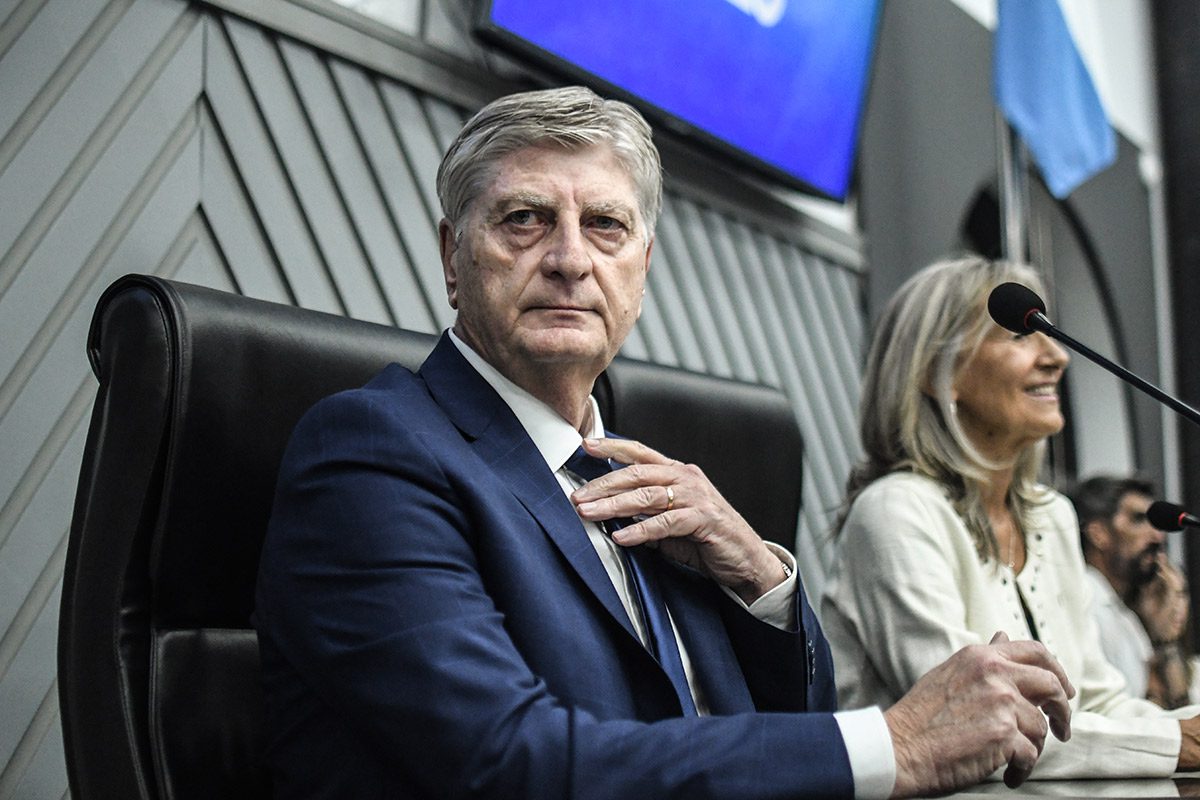 Sergio Ziliotto, gobernador de La Pampa, durante la apertura de sesiones 2026