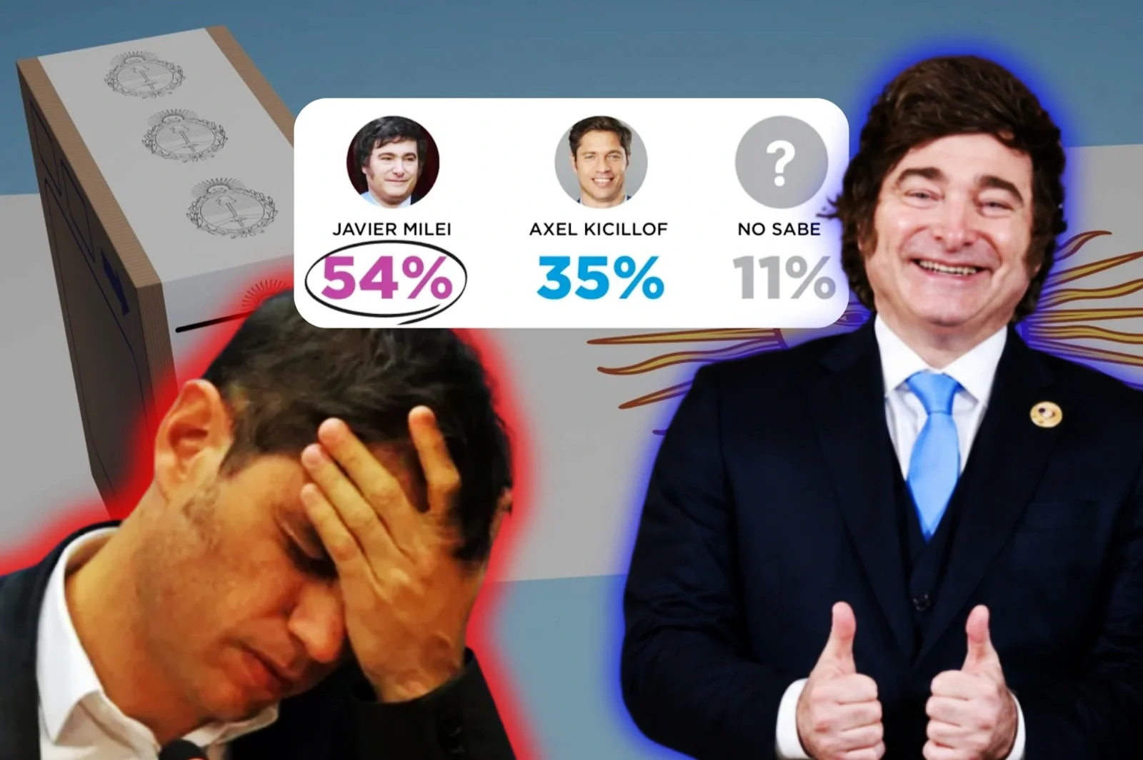 Javier Milei en un acto, vinculado a una encuesta que lo ubica líder hacia 2027 y con ventaja sobre el kirchnerismo