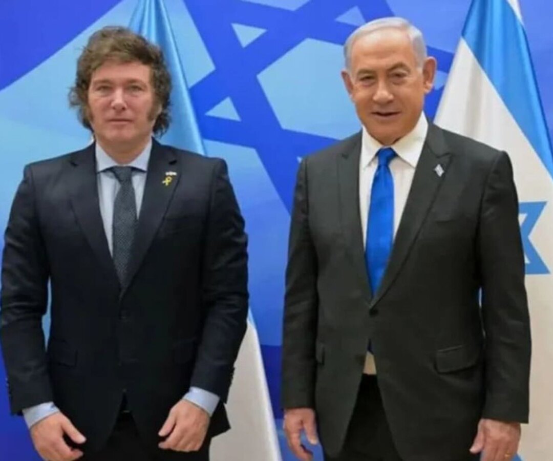 Javier Milei y Benjamin Netanyahu durante un encuentro oficial